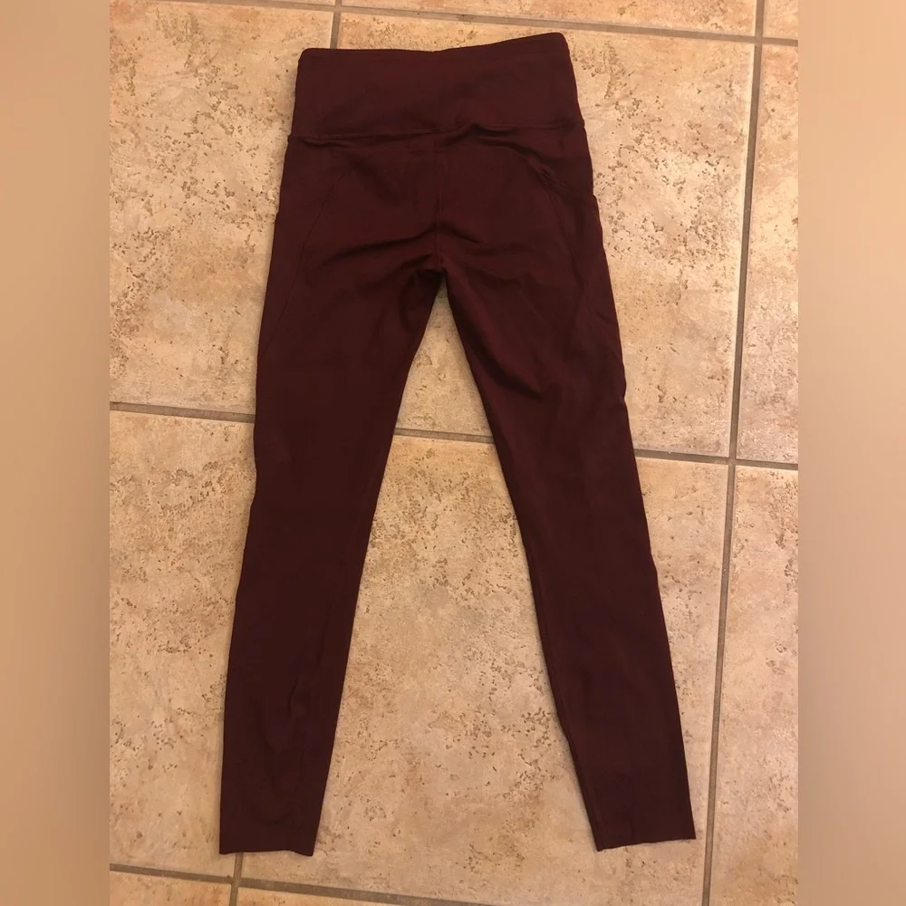 Lululemon High Rise Burgundy Leggings S